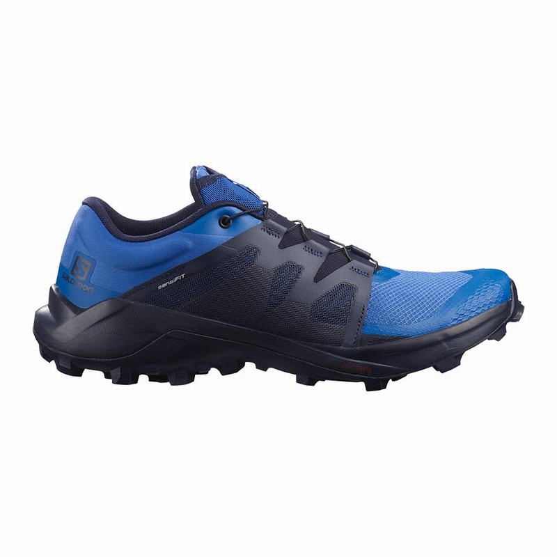 Chaussures De Trail Running Salomon Homme Bleu - Salomon WILDCROSS - France (3624-HUWLN)